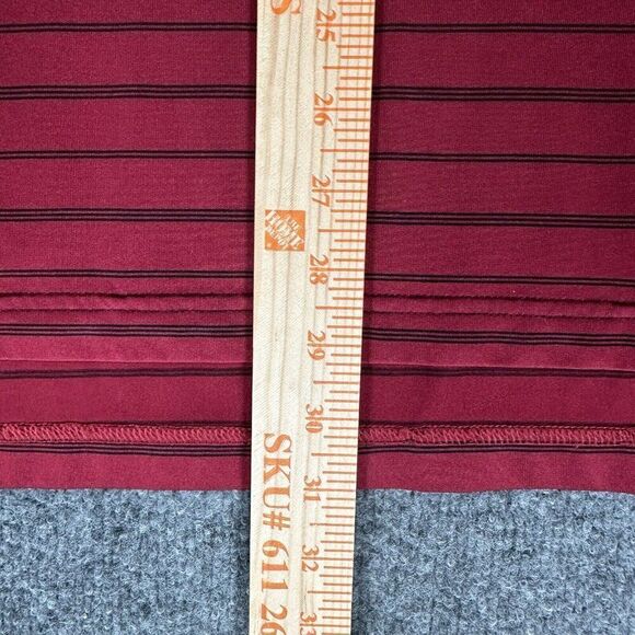 Adidas Shirt Mens XL Red Polo Striped Short Sleeve Climalite Polyester Adult - Picture 8 of 8